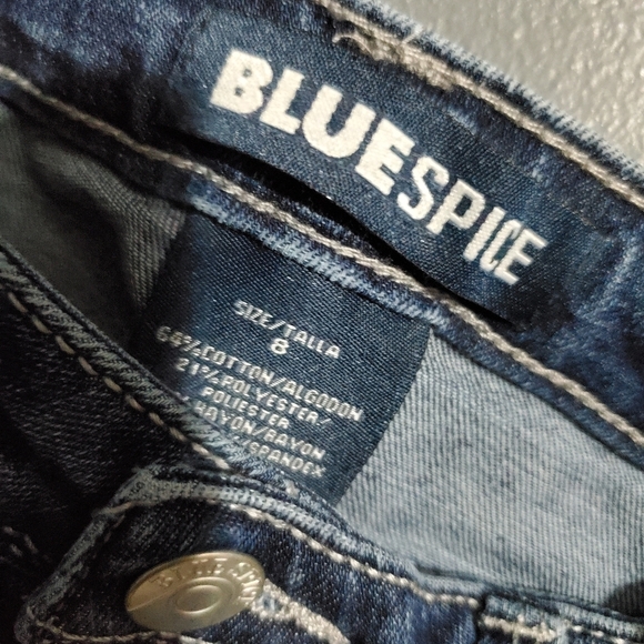 Blue Spice Girls Jeans Distressed Skinny Size 8 - Picture 7 of 7